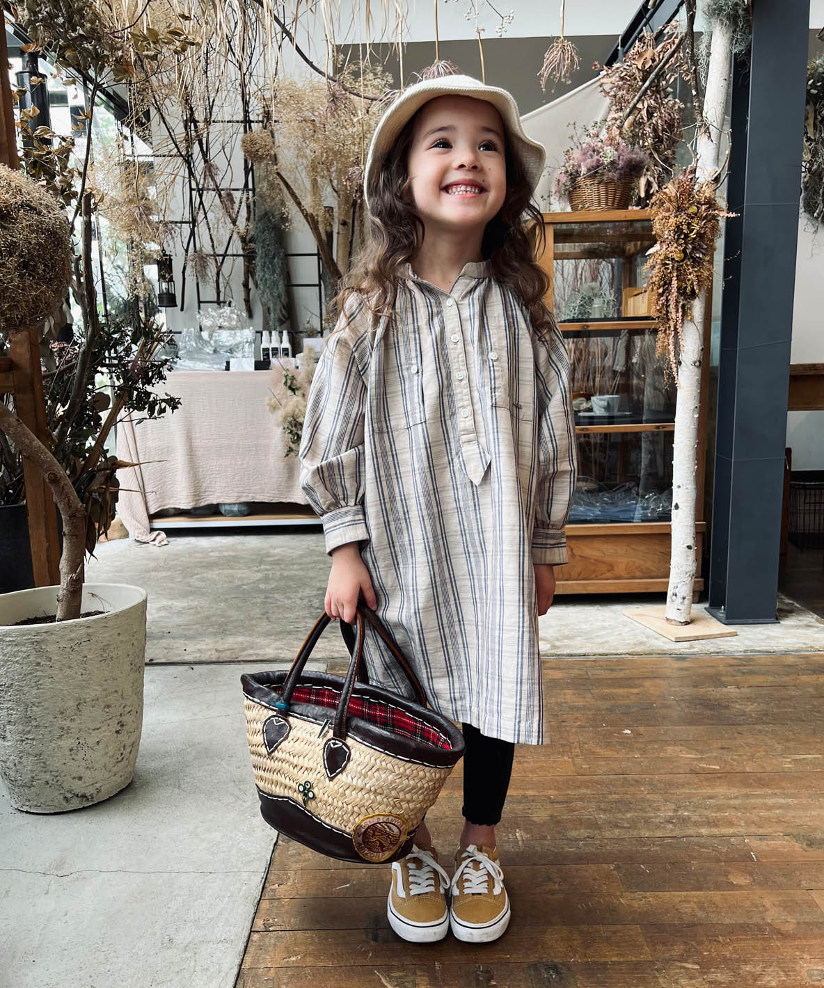 セール】綿ヘンプロイヤルオックス膝下丈ワンピース(505836368  