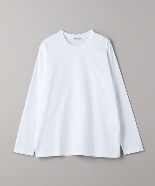 BEAUTY&YOUTH UNITED ARROWS(ビューティーアンドユース　ユナイテッドアローズ)/ハイゲージ ガスコットン クルーネック ロングスリーブ カットソー/WHITE