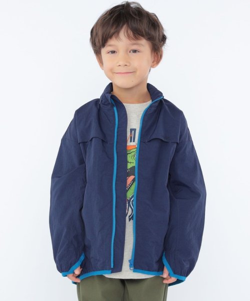 SHIPS KIDS(シップスキッズ)/SHIPS KIDS:100～130cm / 〈撥水〉 ジップ パーカー/ネイビー