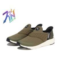 PUMA(プーマ)/ユニセックス ソフトライド フレックス イーズイン ワイド ランニングシューズ/PUMAOLIVE-DARKOLIVE-PUMABLACK