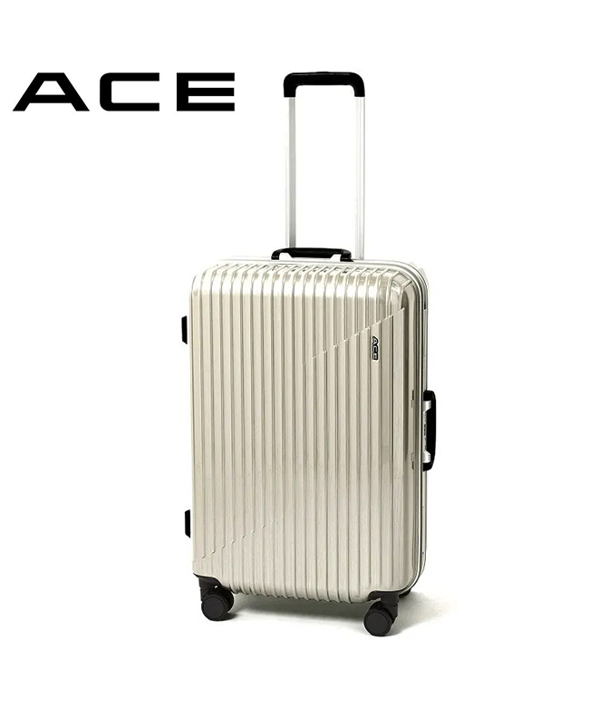 エース スーツケース Mサイズ 58L ストッパー付き フレームタイプ クレスタ2 ACE 05107 キャリーケース キャリーバッグ
