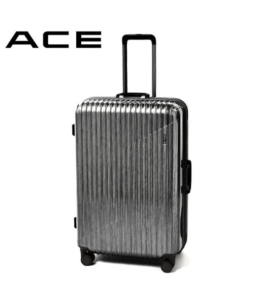 ACE(エース)/エース スーツケース Lサイズ 83L 受託無料 158cm以内 大型 大容量 ストッパー フレーム ACE 05108 キャリーケース キャリーバッグ/ブラック