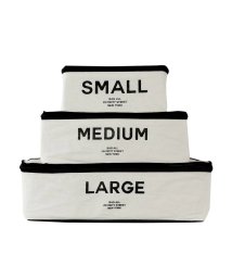 Bag-all(バッグオール)/ バッグオール Bag－all トラベルポーチ 圧縮バッグ 収納 3点セット ケース バッグインバッグ 衣類収納 レディース COTTON PACKING CU/クリーム