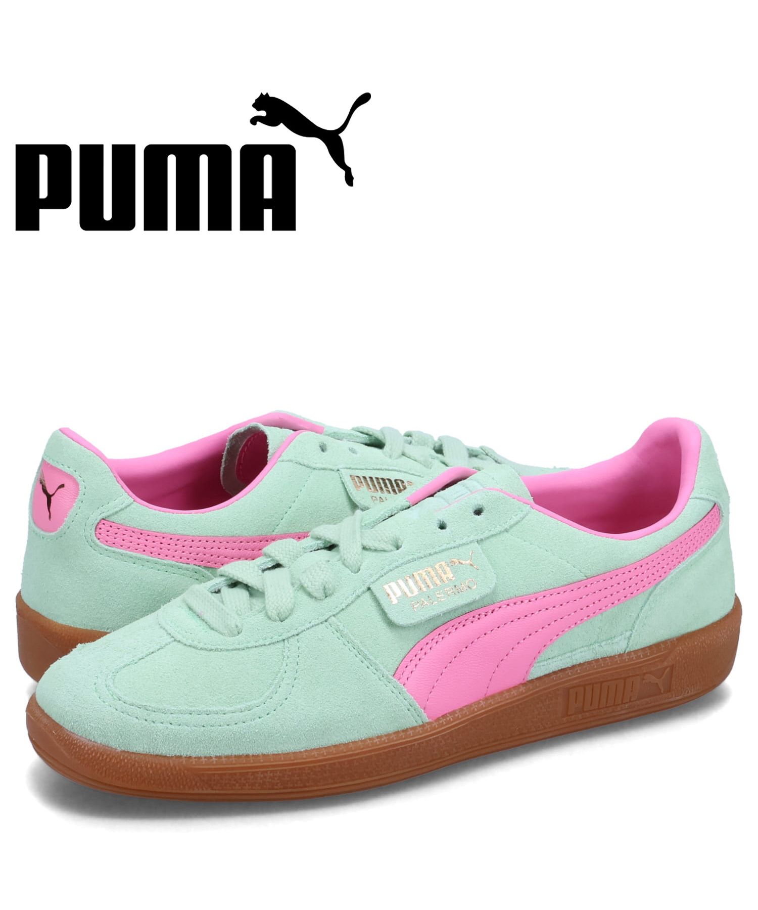 PUMA プーマ スニーカー パレルモ メンズ PALERMO ライト グリーン 396463－02