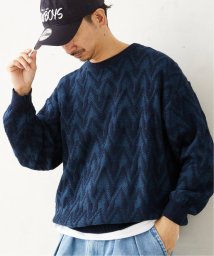 JOURNAL STANDARD relume Men's(ジャーナルスタンダード　レリューム　メンズ)/CALIFORNIA アモルファス ジャガードクルーネックニット/ネイビー