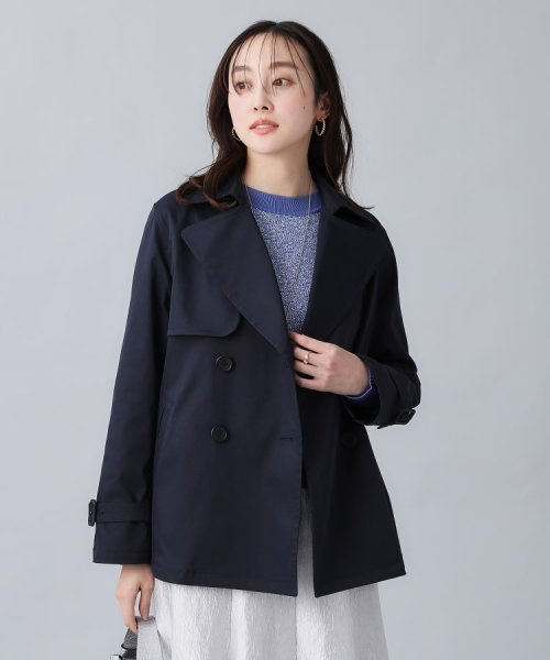 【人気急上昇！／撥水／UV】Aライン ショートトレンチコート UV 商品番号：153