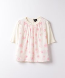 LANVIN COLLECTION(ランバンコレクション（レディス）)/シルクシフォン切り替えニット/ピンク系