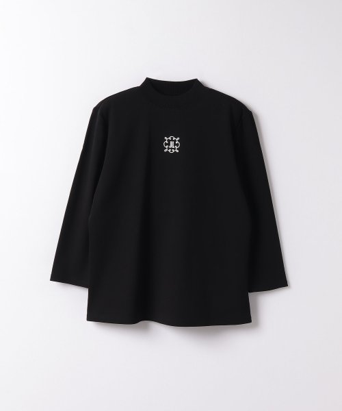 LANVIN COLLECTION(ランバンコレクション（レディス）)/ロゴ刺繍カットソー/ブラック