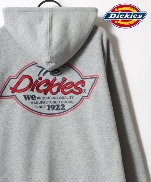 LAZAR(ラザル)/【Lazar】Dickies/ディッキーズ 別注 オーバーサイズ 裏起毛 ロゴ バックプリント ワンポイント刺繍 スウェット ジップアップパーカー/長袖 トップ/柄B