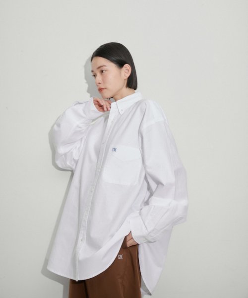 ADAM ET ROPE'(アダム　エ　ロペ)/【PARROTT CANVAS】PCM BUTTON DOWN SHIRT－OXFORD/ホワイト（10）