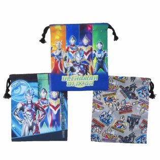 cinemacollection/ウルトラヒーローズ 巾着袋 巾着S ３枚セット 新入学 特撮ヒーロー 高波クリエイト マルチポーチ 子供 コップ袋 キャラクター グッズ /505873543