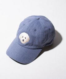 GLOSTER(GLOSTER)/【GLOSTER/グロスター】WASHED DOG embroidery CAP キャップ 刺繍/インディゴブルー