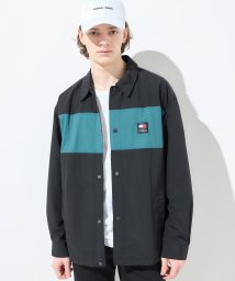 TOMMY JEANS(トミージーンズ)/カラーブロックナイロンオーバーシャツ/ブラック