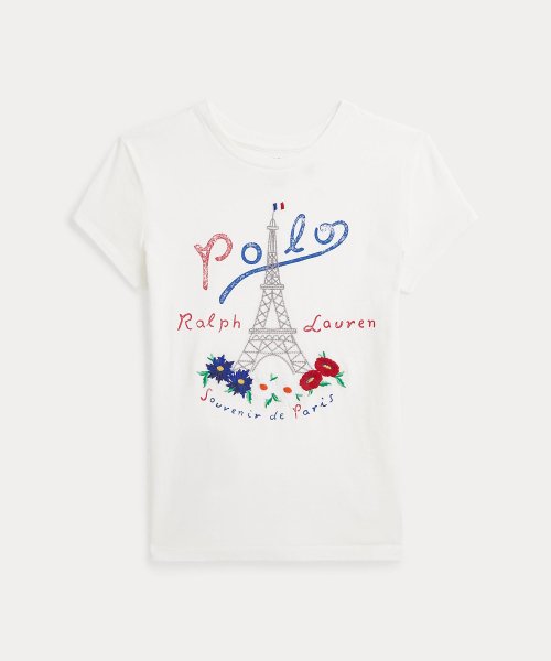 POLO RALPH LAUREN(POLO RALPH LAUREN)/(ガールズ 7才～16才)コットン ジャージー グラフィック Tシャツ/100ホワイト