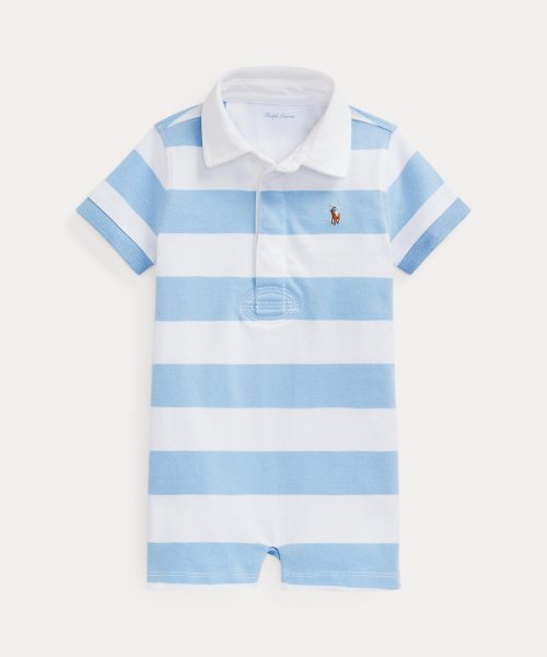 POLO RALPH LAUREN(POLO RALPH LAUREN)/(ベビー)ストライプド コットン ラグビー ショートオール/999マルチカラー