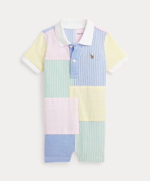 POLO RALPH LAUREN(POLO RALPH LAUREN)/(ベビー)パッチワーク コットン メッシュ ショートオール/999マルチカラー