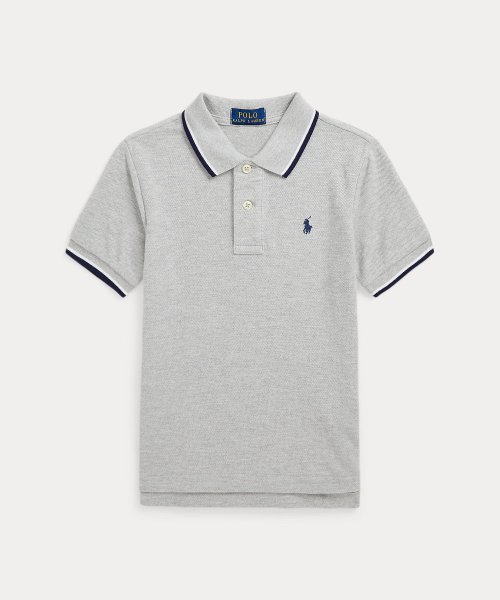 POLO RALPH LAUREN(POLO RALPH LAUREN)/(ボーイズ 2才～7才)ストライプドトリム コットン メッシュ ポロシャツ/020グレー