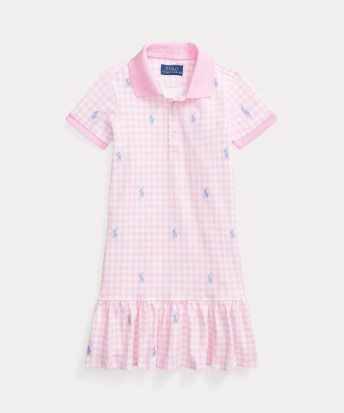 POLO RALPH LAUREN(POLO RALPH LAUREN)/(ガールズ 2才～6才)ギンガム Polo ポニー メッシュ ポロ ドレス/650ピンク