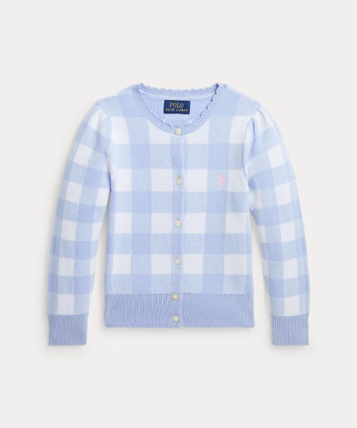 POLO RALPH LAUREN(POLO RALPH LAUREN)/(ガールズ 2才～6才)ギンガム コットン カーディガン/400ブルー