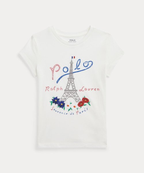 POLO RALPH LAUREN(POLO RALPH LAUREN)/(ガールズ 2才～6才)コットン ジャージー グラフィック Tシャツ/100ホワイト