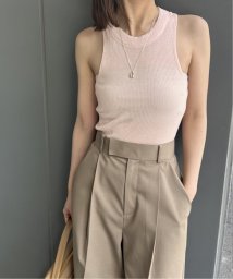 NOBLE(ノーブル)/NINETY PERCENT/ナインティーパーセント Rib seam tank/ピンク