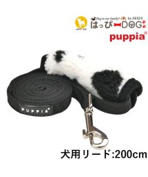 HAPPY DOG!!(はっぴーDOG！！)/リード ヒョウ柄 小型犬 中型犬 子犬 パピア PUPPIA 可愛い ファッション パピー 超小型犬 極小/ブラック