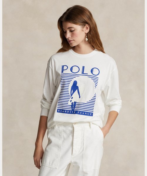 POLO RALPH LAUREN(POLO RALPH LAUREN)/グラフィック ロゴ ロングスリーブ Tシャツ/100ホワイト