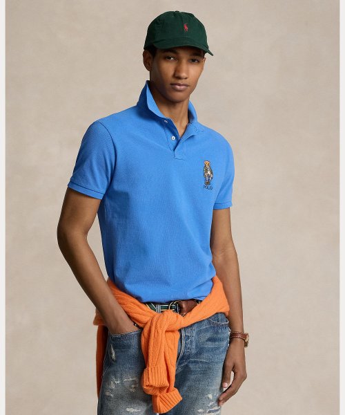 POLO RALPH LAUREN(POLO RALPH LAUREN)/カスタム スリム フィット Polo ベア ポロシャツ/400ブルー