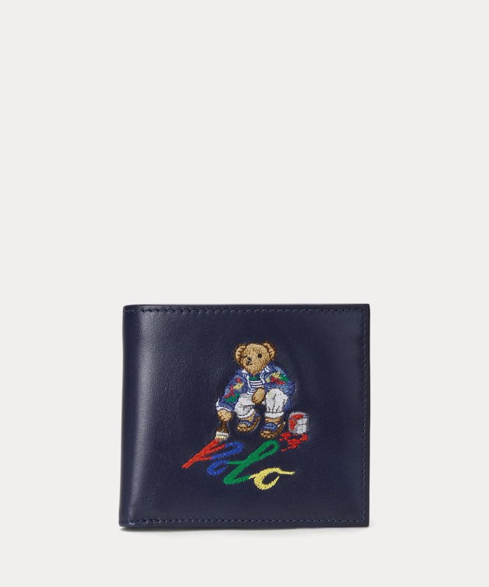 Polo ベア レザー ビルフォールド コイン ウォレット(505878658 