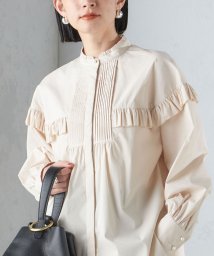 SHIPS WOMEN/* 〈手洗い可能〉ブザム フリル シャツ 24SS ◇/505879030