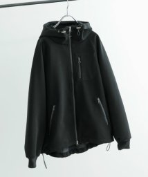 ITEMS URBANRESEARCH(アイテムズアーバンリサーチ（メンズ）)/『防風』裏フリースWzip ボンディングパーカー/BLK