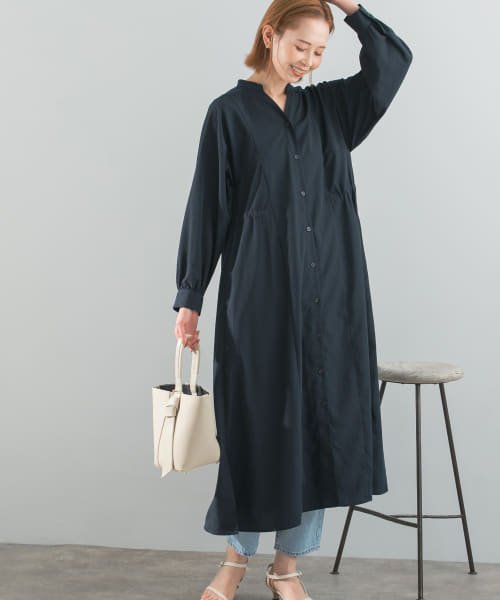 URBAN RESEARCH ROSSO(URBAN　RESEARCH　ROSSO)/パネルデザインシャツワンピース/NAVY