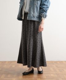 URBAN RESEARCH DOORS(アーバンリサーチドアーズ)/ドットプリントフレアスカート/CCL×BLK