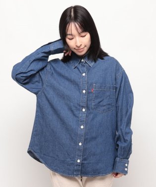 LEVI’S OUTLET/NOLA リラックス チェックシャツ INDIGO STONEWASH/505863692