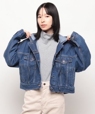 LEVI’S OUTLET/SILVERTAB（TM） フーデッド トラッカージャケット ミディアムインディゴ STONEWASH/505863706