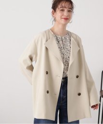 N Natural Beauty Basic(エヌナチュラルビューティベーシック)/ダブルクロスノーカラーショートコート《S Size Line》/ライトベージュ