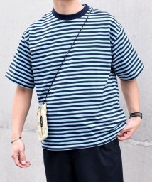 SHIPS any MEN(シップス　エニィ　メン)/SHIPS any: ベーシック ボーダー リラックス Ｔシャツ 24SS◇/ブルー