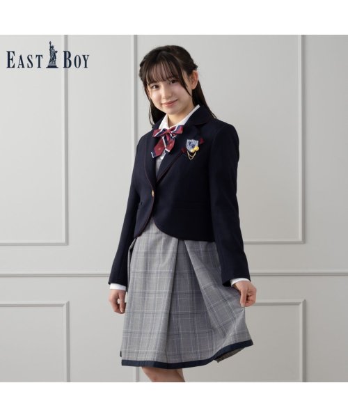 美品 EASTBOY ブレザー チェック柄スカート カーディガン 3点セット 
