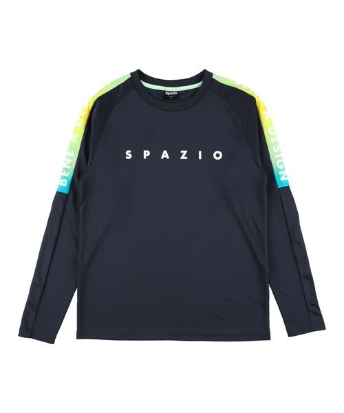 SPAZIO(スパッツィオ)/グラデーションキリカエロングプラシャツ/ネイビー