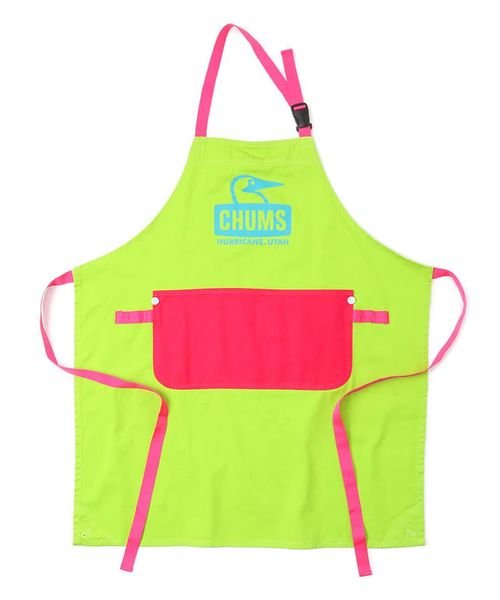 CHUMS(チャムス)/Booby Face Apron (ブービーフェイス エプロン)/LIME/PINK