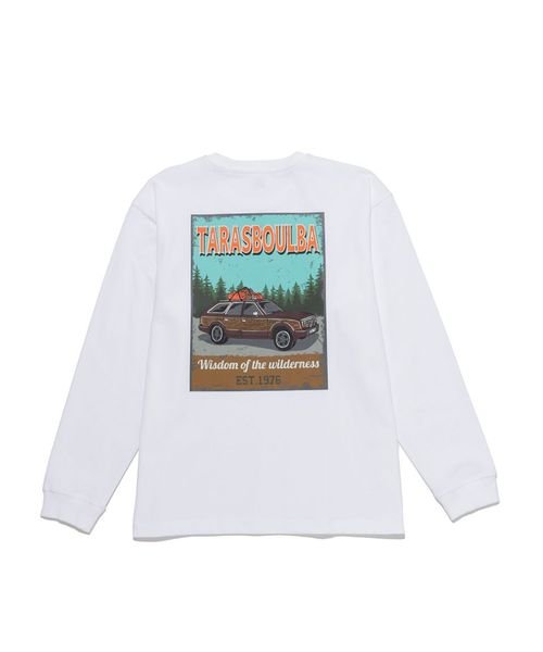 TARAS BOULBA(タラスブルバ)/ヘビーコットンロングTシャツ（車）/ホワイト