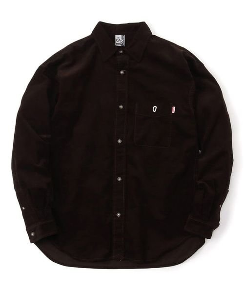 CHUMS(チャムス)/Oversized Corduroy Shirt (オーバーサイズド コーデュロイ シャツ)/BROWN