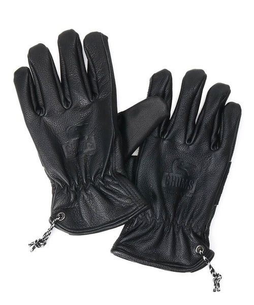 CHUMS(チャムス)/Booby Face Leather Gloves (ブービーフェイス レザー グローブ)/BLACK