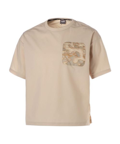 PUMA(PUMA)/PTC ウーブン ミックス ポケット Tシャツ/グラノーラ