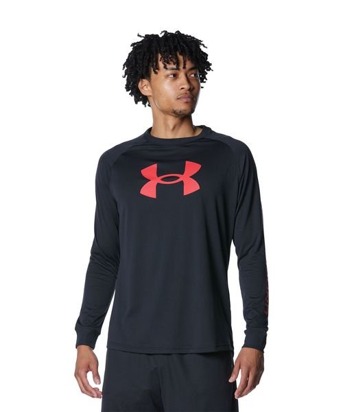 UNDER ARMOUR(アンダーアーマー)/UA TECH BIG LOGO LS T－SHIRTS/BLACK//RED