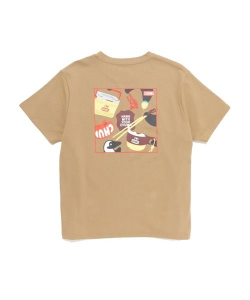 CHUMS(チャムス)/CAMP GEAR POPIN ART T－SHIRT (ポップイン アート Tシャツ)/BEIGE