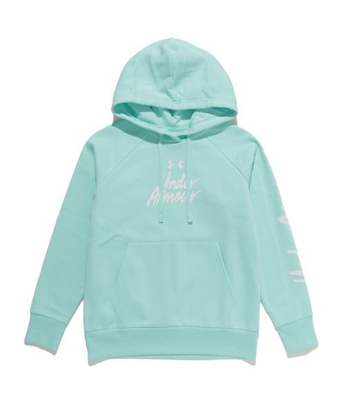 UNDER ARMOUR(アンダーアーマー)/UA RIVAL FLEECE GRAPHIC HDY/NEOTURQUOISE//WHITE