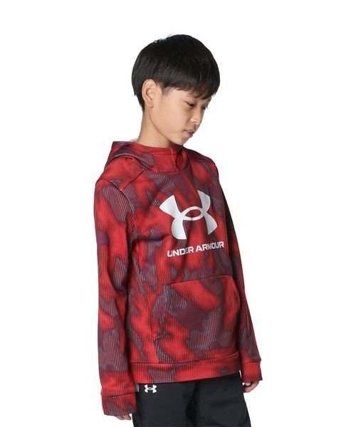 UNDER ARMOUR(アンダーアーマー)/UA ARMOUR FLEECE PRINTED BIG LOGO HOODIE/DARKMAROON//WHITE