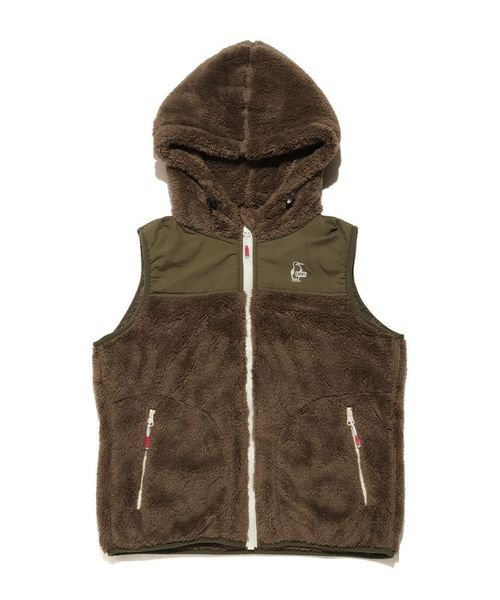 CHUMS(チャムス)/ELMO FLEECE VEST (エルモフリース ベスト)/BROWN/KHAKI