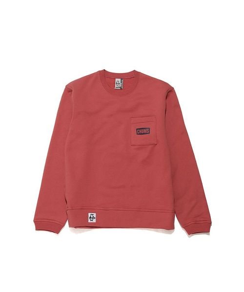 CHUMS(チャムス)/CHUMS LOGO POCKET CREW TOP (チャムスロゴ ポケット クルートッフ)/DUSTYPINK